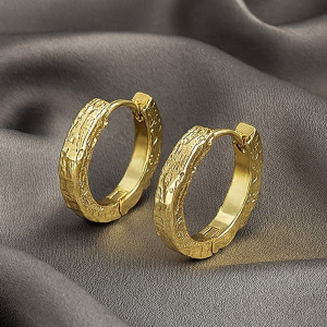 Серьги конго медь напыление золотом 1J12510CJJ