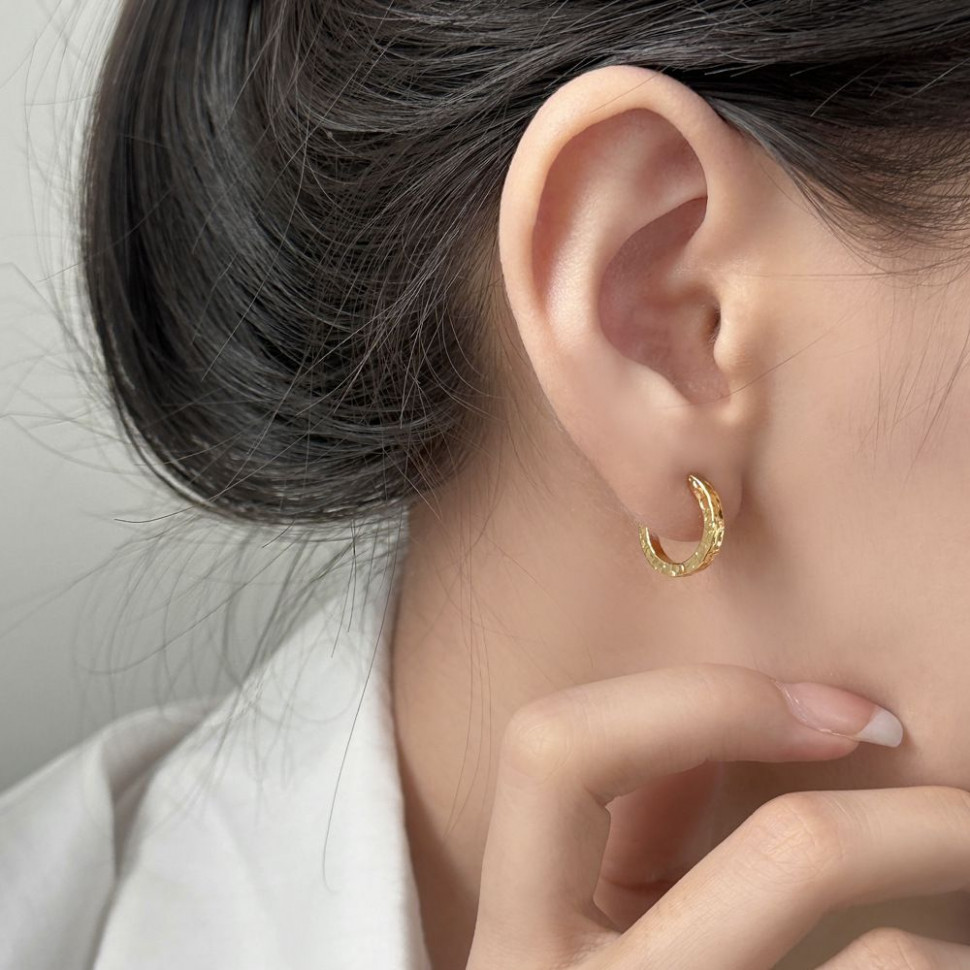 Серьги конго медь напыление золотом 1J12510CJJ