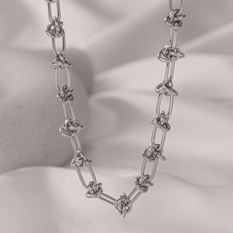 Цепочка с декоративными узлами в стиле "колючая проволока" CJH80920 Цепочка с декоративными узлами в стиле "колючая проволока" CJH80920