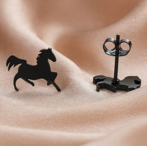 Серьги лошади титановая сталь 1J12421CJJ Серьги лошади титановая сталь 1J12421CJJ