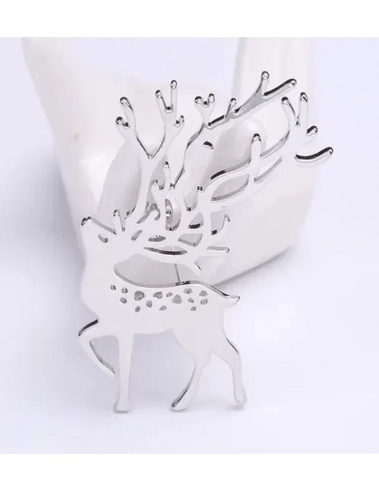 Стальная брошь олень J10080CJJ