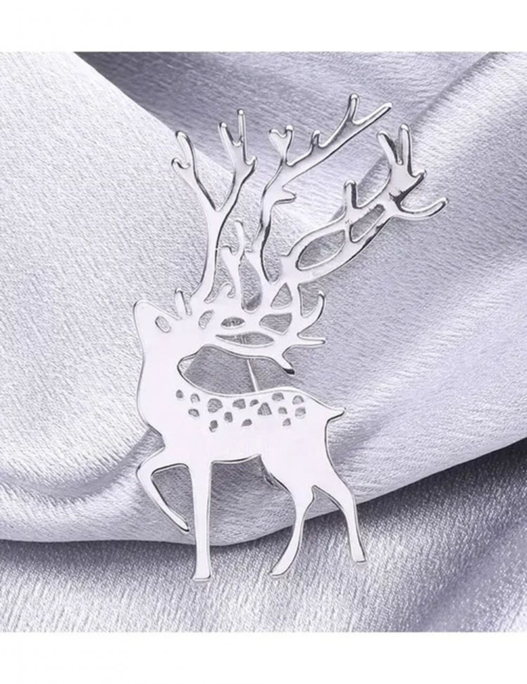 Стальная брошь олень J10080CJJ Стальная брошь олень J10080CJJ