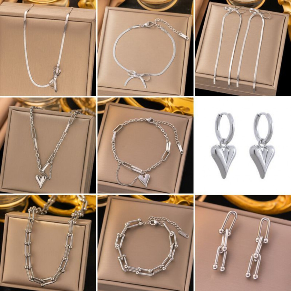 Серебристые серьги-подвески Морские звезды CJH32168