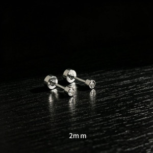 Серьга с цирконом из нержавеющей стали CJX80260