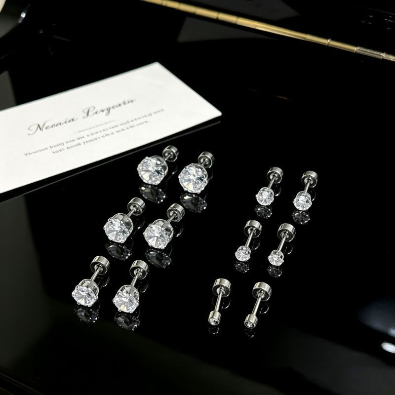 Серьга с цирконом из нержавеющей стали CJX80260 Серьга с цирконом из нержавеющей стали CJX80260