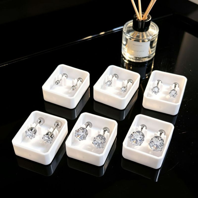 Серьга с цирконом из нержавеющей стали CJX80260 Серьга с цирконом из нержавеющей стали CJX80260