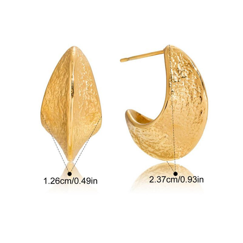 Серьги-кольца широкие вогнутые CJR63209 Серьги-кольца широкие вогнутые CJR63209