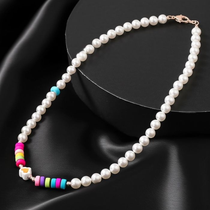 Классические Бусы из жемчуга с ярким цветовым акцентом G17476MSK Классические Бусы из жемчуга с ярким цветовым акцентом G17476MSK