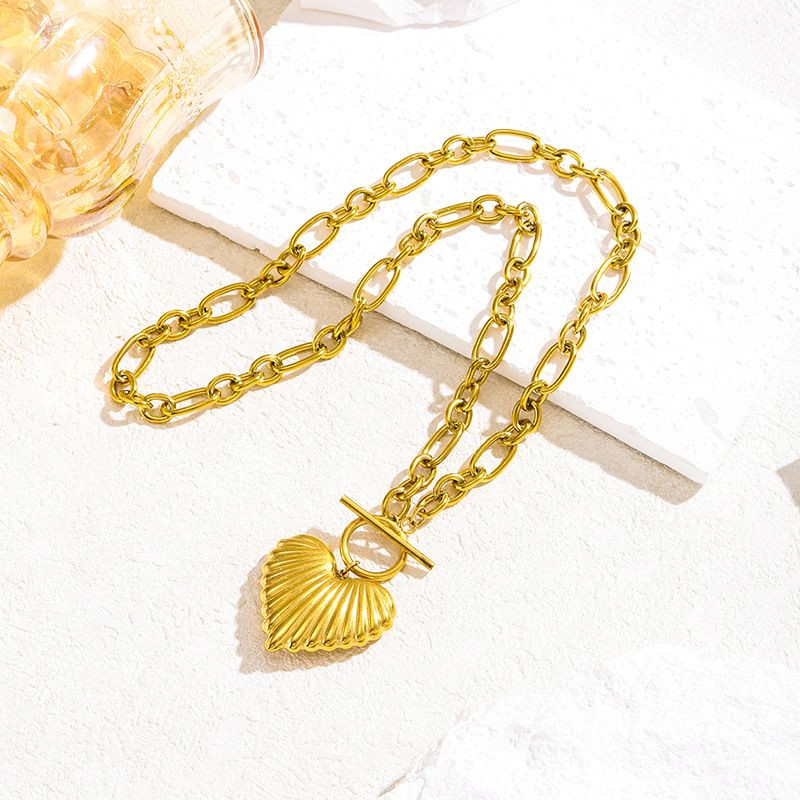 Золотистая цепочка с сердцем и тогл CJN32021 Золотистая цепочка с сердцем и тогл CJN32021