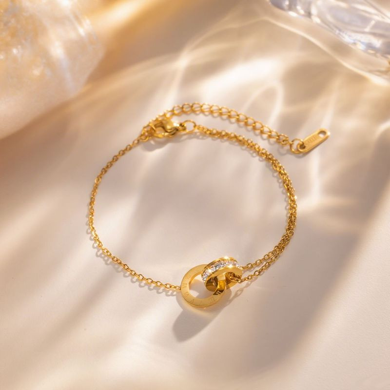 Браслет титановая сталь напыление золотом 1J12497CJJ