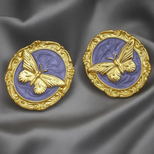 Серьги-гвоздики с бабочкой 1J12112CJJ