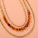Трехслойное колье из цепочек разных оттенков металла CJR81452
