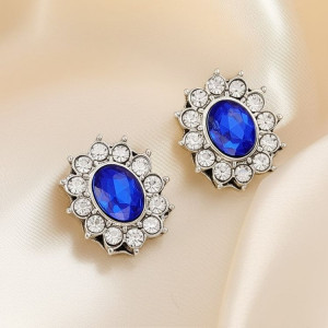 Серьги ювелирный сплав со стразами J11557CJJ Серьги ювелирный сплав со стразами J11557CJJ