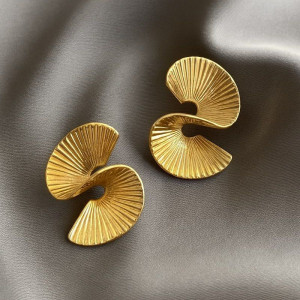 Серьги гвоздики медь напыление золотом 1J12517CJJ