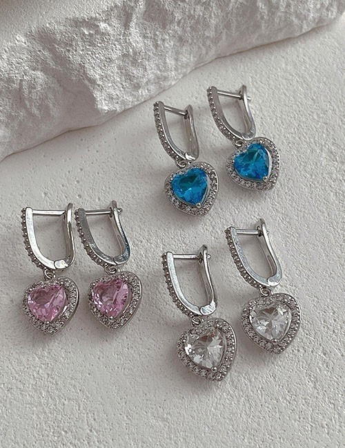 Серьги-подвески «Лазурное сердце» U76959 Серьги-подвески «Лазурное сердце» U76959