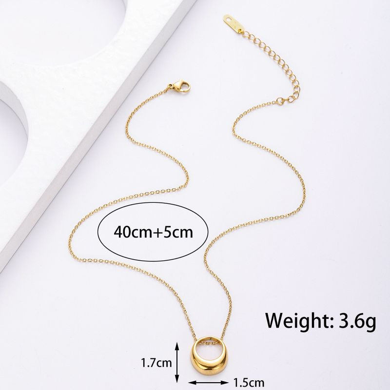 Стальная цепочка с напылением золотом и овальным кулоном J10082CJJ Стальная цепочка с напылением золотом и овальным кулоном J10082CJJ