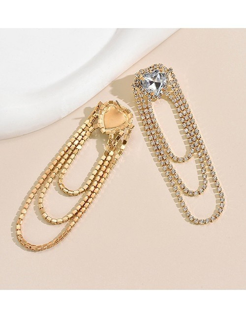 Вечерние серьги с крупным кристаллом и бахромой U94590 Вечерние серьги с крупным кристаллом и бахромой U94590