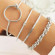 Комплект из 4 браслетов с изумрудными камнями CJD81211