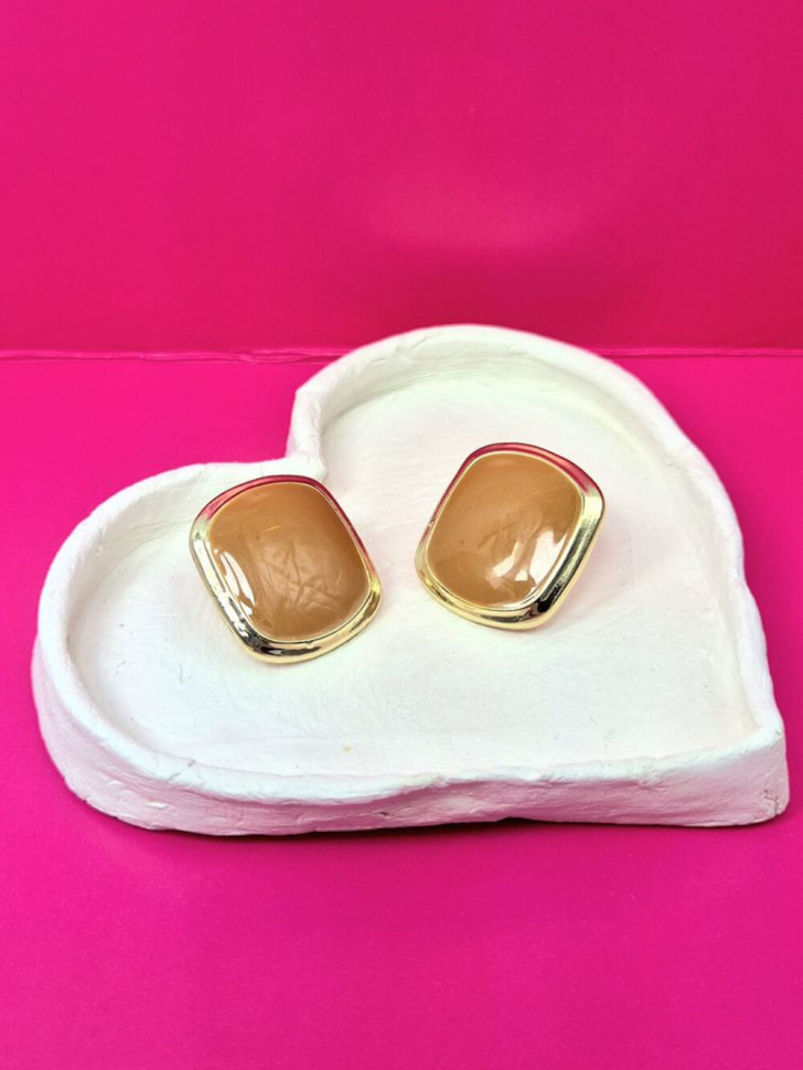 Серьги медицинская сталь с напылением золотом J11248CJJ Серьги медицинская сталь с напылением золотом J11248CJJ