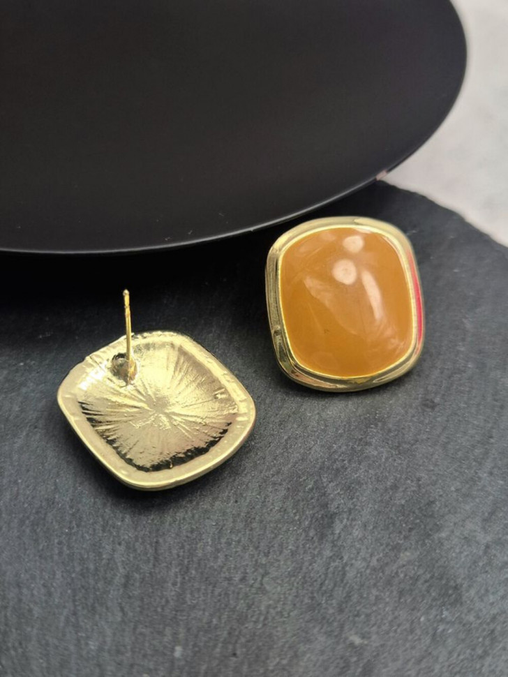 Серьги медицинская сталь с напылением золотом J11248CJJ Серьги медицинская сталь с напылением золотом J11248CJJ