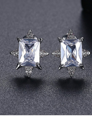 Серьги-пусеты «Ледяной кристалл» P18741 Серьги-пусеты «Ледяной кристалл» P18741