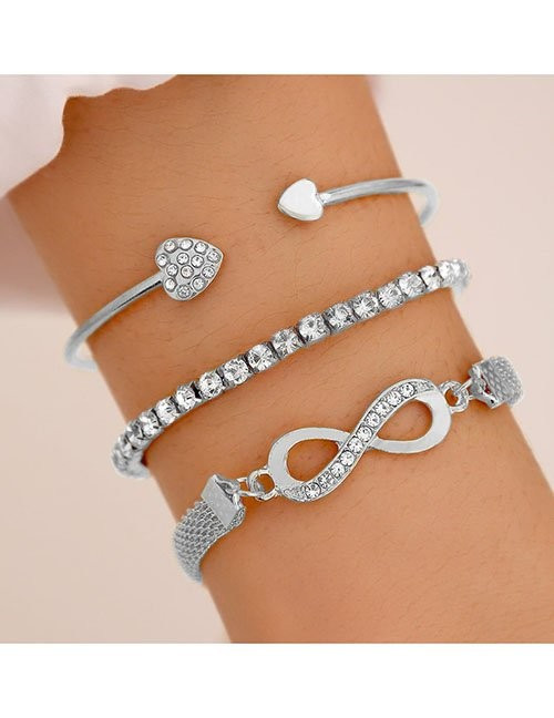Комплект браслетов с символикой и кристаллами L77249