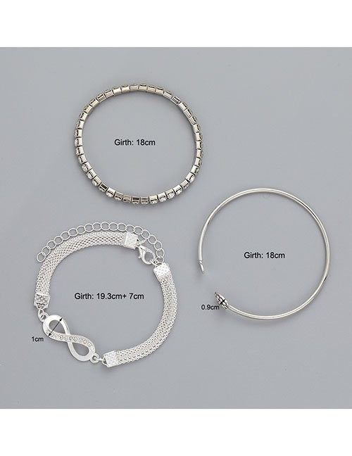 Комплект браслетов с символикой и кристаллами L77249