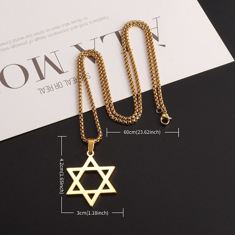 Серебряное колье из стали со звездой CJZ52834