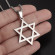 Серебряное колье из стали со звездой CJZ52834
