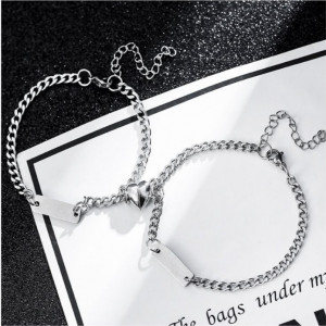 Парные браслеты городская эстетика с пластиной для гравировки Парные браслеты городская эстетика с пластиной для гравировки