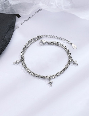 Браслет в этническом стиле с крестами R86967