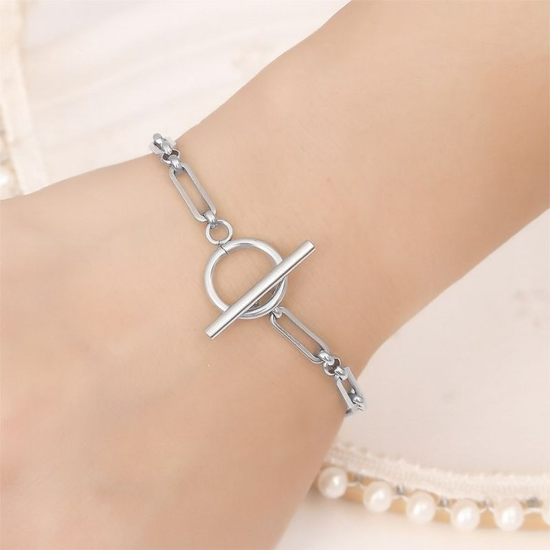 Браслет из цилиндрических звеньев с замком тогл 1J12463CJJ Браслет из цилиндрических звеньев с замком тогл 1J12463CJJ