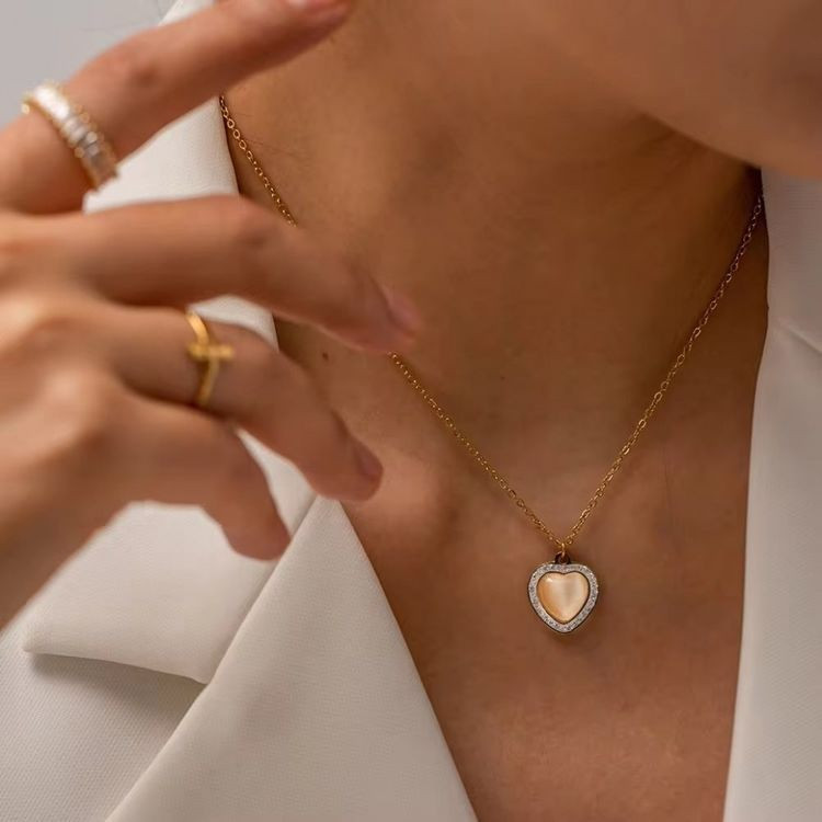 Колье медицинская сталь с напылением золотом J10899CJJ