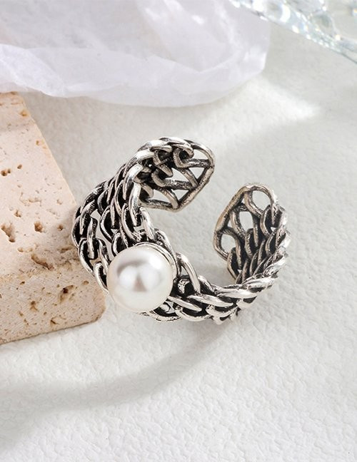 Ажурное кольцо с жемчугом в этническом стиле Z05615 Ажурное кольцо с жемчугом в этническом стиле Z05615