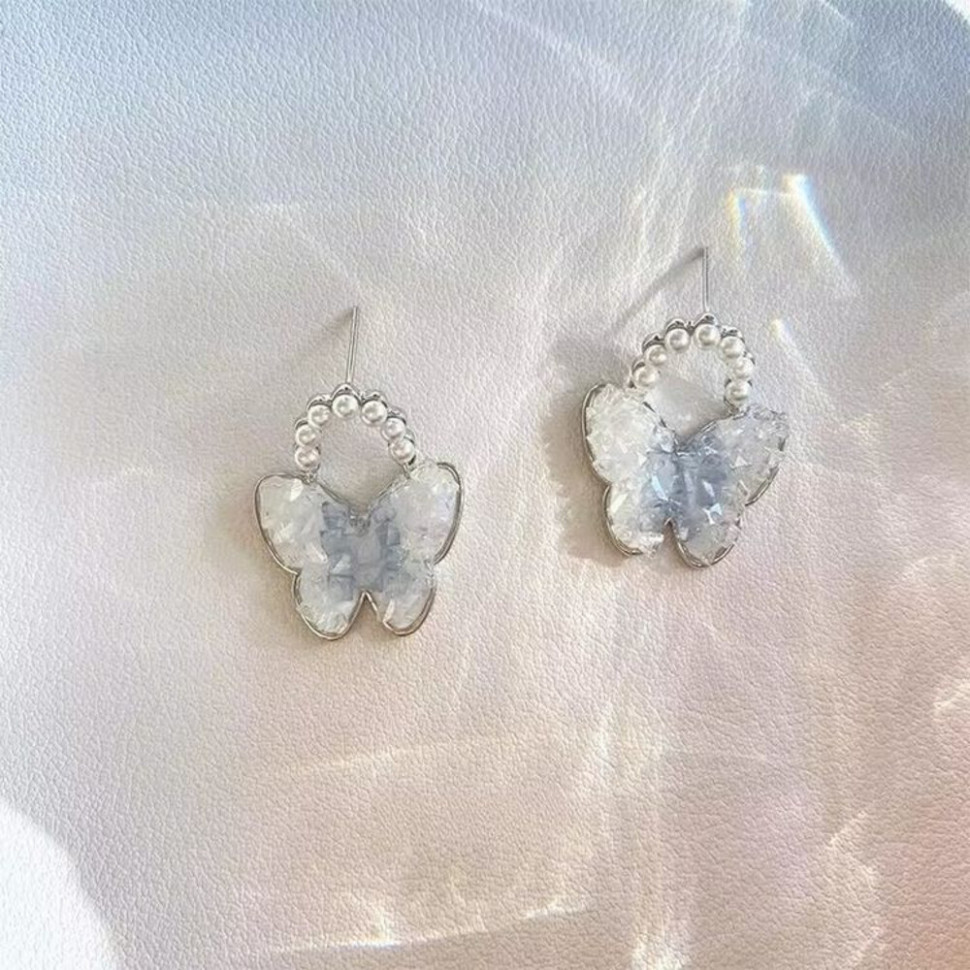 Серьги ювелирный сплав с серебряным гвоздиком J10598CJJ Серьги ювелирный сплав с серебряным гвоздиком J10598CJJ