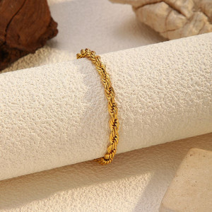 Браслет цепочка с плотным панцирным плетением CJN35849