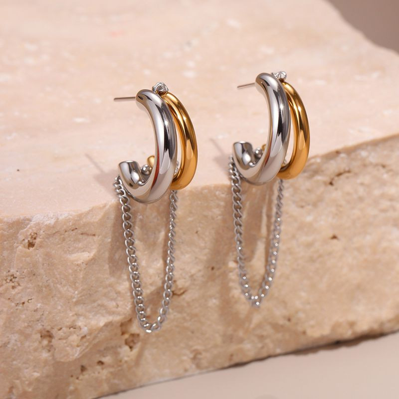 Серьги сталь CJR63445