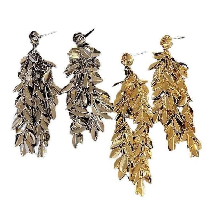 Длинные серьги «Золотая ива» J11569CJJ