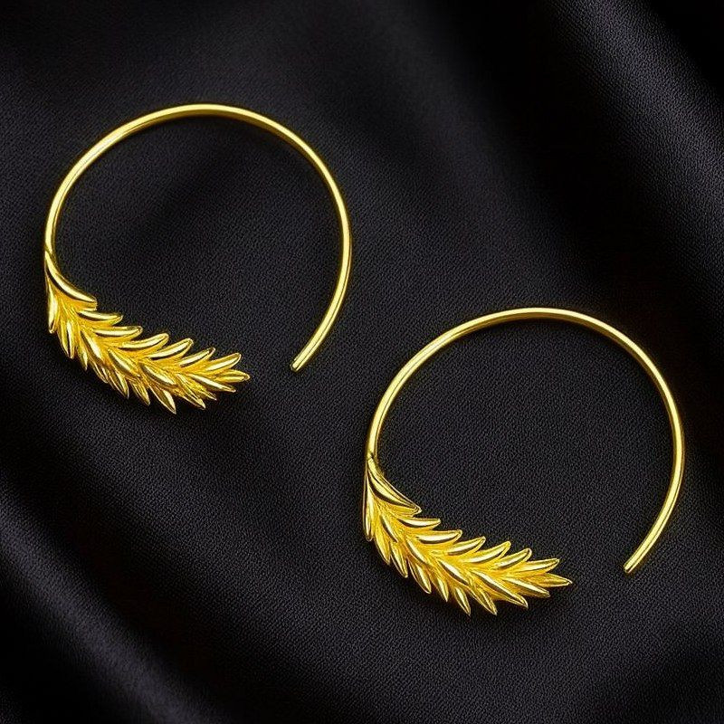 Серьги кольца медь напыление золотом 1J12520CJJ