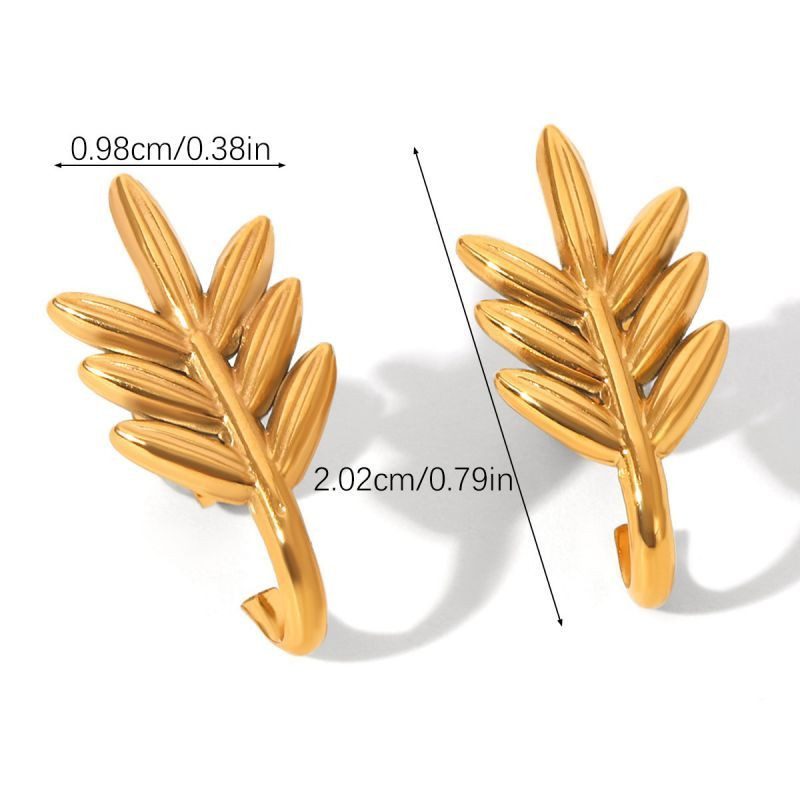 Серьги-пусеты Колосья изогнутые CJN93235