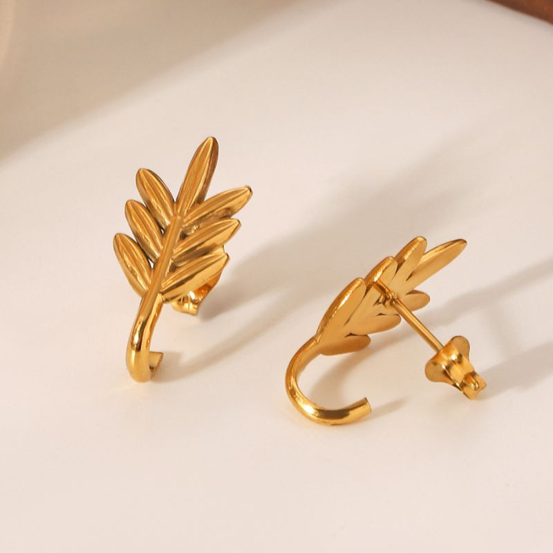 Серьги-пусеты Колосья изогнутые CJN93235