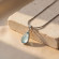 Серебряное колье из титановой стали с цирконом CJW29445