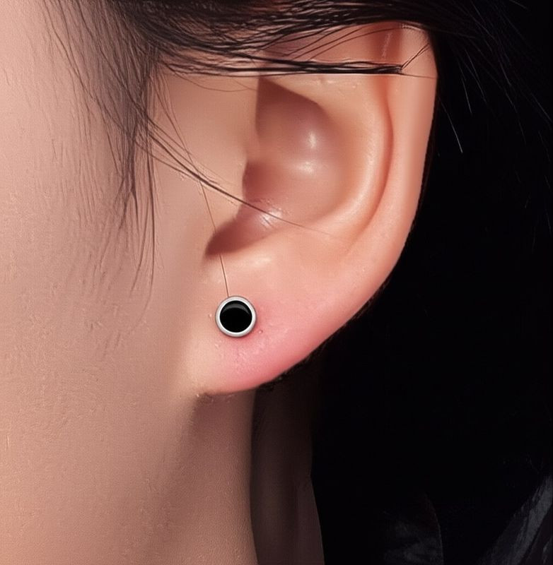 Серьги медь с напылением платиной круг 1J11952CJJ Серьги медь с напылением платиной круг 1J11952CJJ