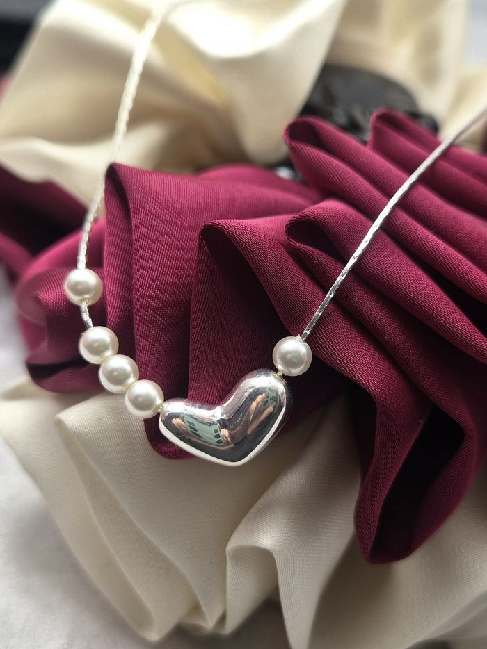 Колье стальное сердце J11450CJJ