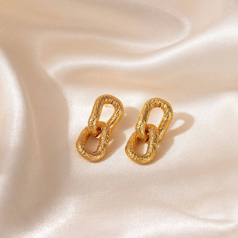 Серьги гвоздики титановая сталь напыление золотом 1J12521CJJ