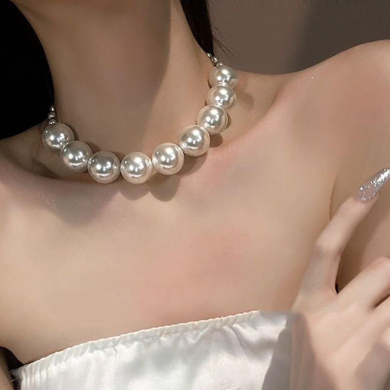 Массивное колье из крупного жемчуга в стиле барокко N82688MSK Массивное колье из крупного жемчуга в стиле барокко N82688MSK