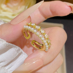 Золотое кольцо с жемчугом ASUZ48957