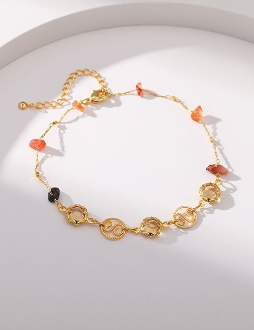 Браслет с подвесками из цветного стекла Z29609