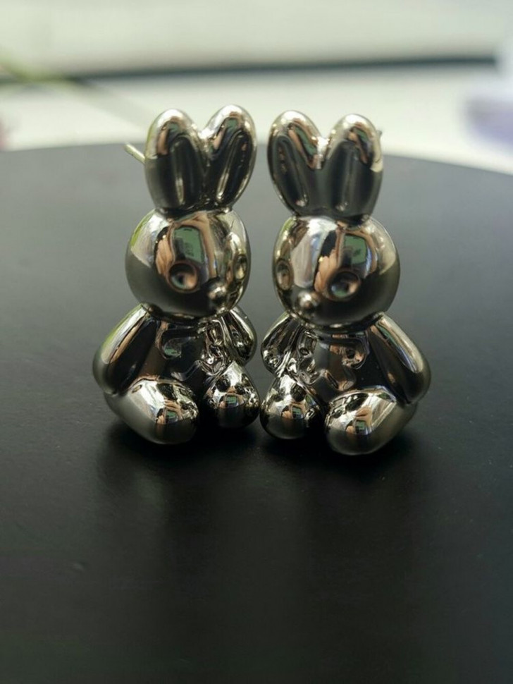 Серьги ccb пластик кролики J10024CJJ Серьги ccb пластик кролики J10024CJJ