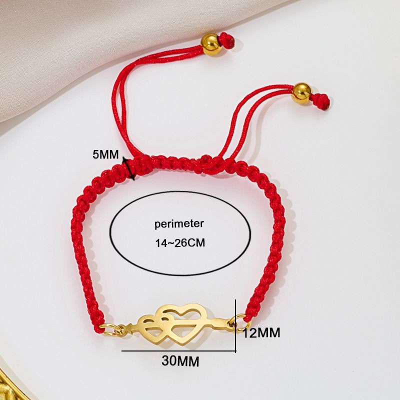 Браслет плетеная нить с ажурным символом бесконечности CJT14396